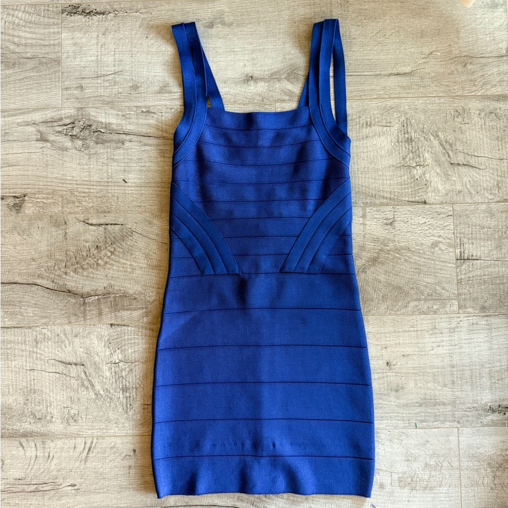 Y2K Bebe Blue Bandage Mini Dress